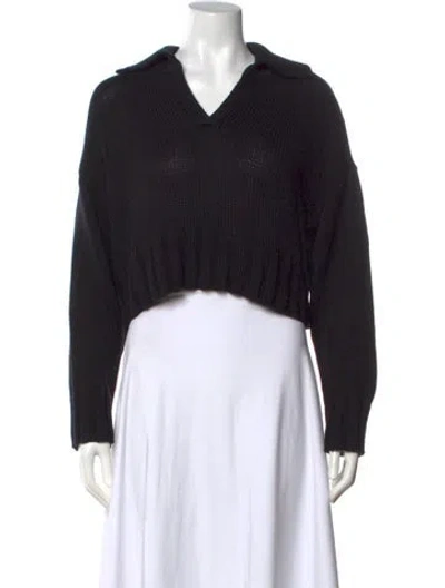 Pre-owned Sablyn V-neck Sweater In Black