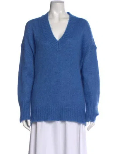 Pre-owned Sablyn V-neck Sweater In Blue