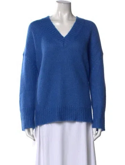 Pre-owned Sablyn V-neck Sweater In Blue