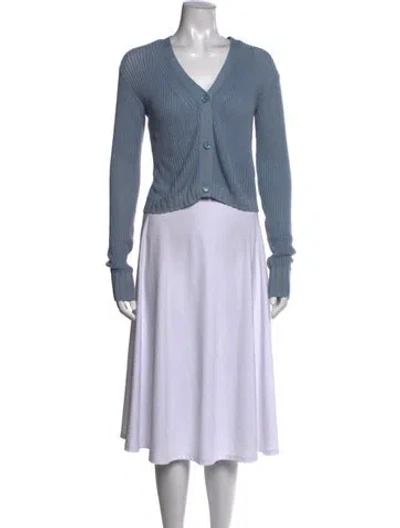 Pre-owned Sablyn V-neck Sweater In Blue