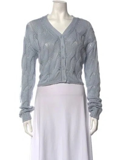 Pre-owned Sablyn V-neck Sweater In Blue/white