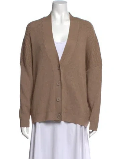 Pre-owned Sablyn V-neck Sweater In Brown