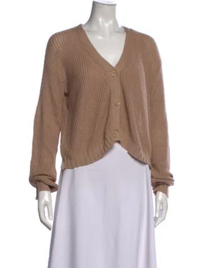 Pre-owned Sablyn V-neck Sweater In Brown