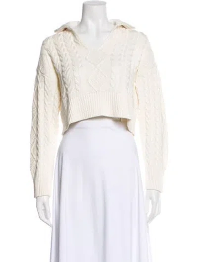 Pre-owned Sablyn V-neck Sweater In Neutral