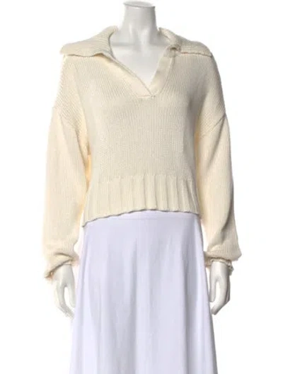 Pre-owned Sablyn V-neck Sweater In Neutral