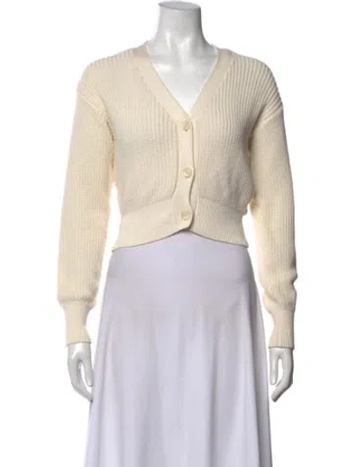 Pre-owned Sablyn V-neck Sweater In Neutrals