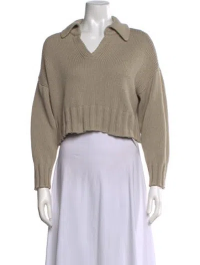 Pre-owned Sablyn V-neck Sweater In Neutrals