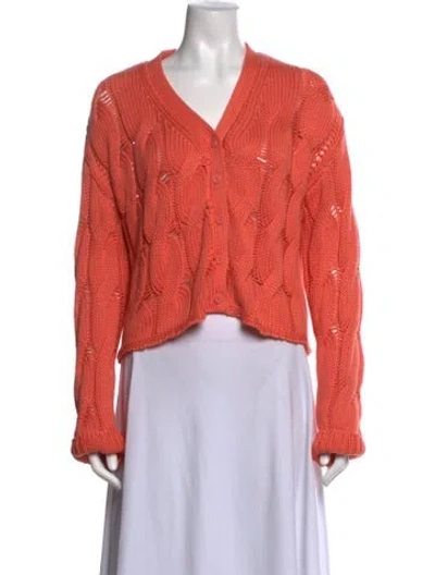 Pre-owned Sablyn V-neck Sweater In Orange