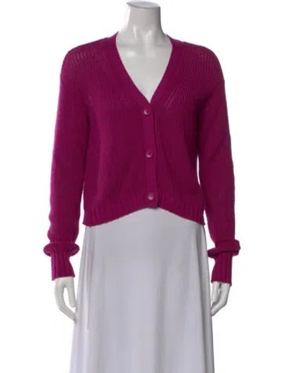 Pre-owned Sablyn V-neck Sweater In Purple