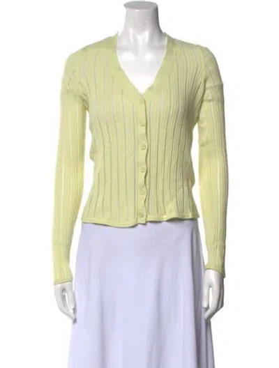 Pre-owned Sablyn V-neck Sweater In Yellow