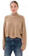 Sablyn Wells Cashmere Cropped Pullover Camel In Brown