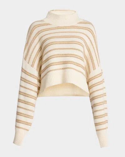 Sablyn Wells Cropped Cashmere Pullover In Neutral