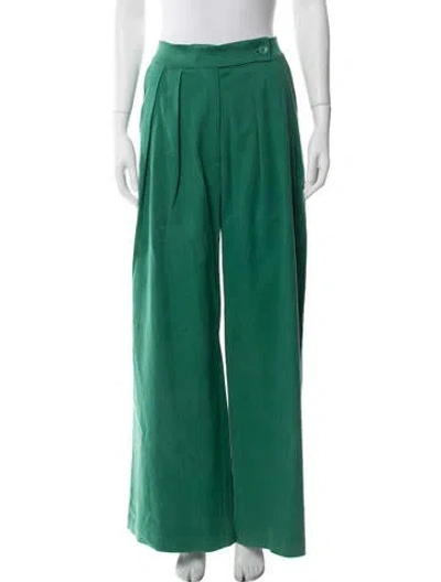 Pre-owned Sablyn Wide Leg Pants In Green
