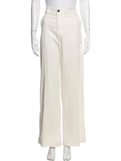 Pre-owned Sablyn Wide Leg Pants In Metallic/neutrals