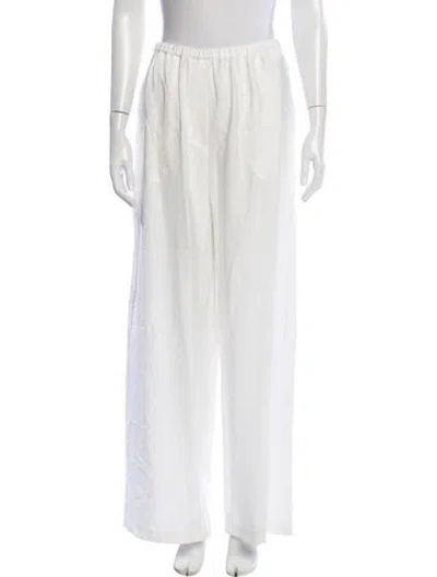 Pre-owned Sablyn Wide Leg Pants In White
