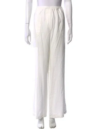 Pre-owned Sablyn Wide Leg Pants In White
