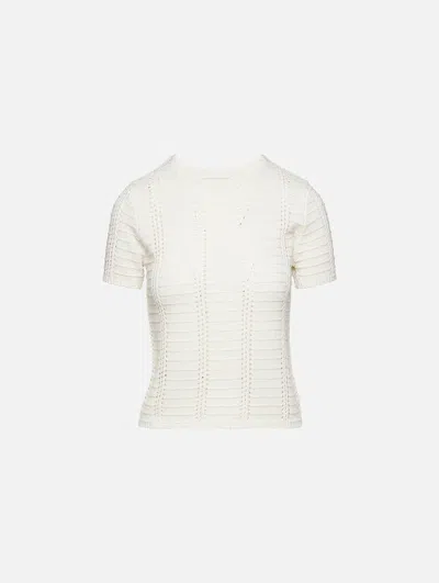 Sablyn Women's Jayden Shrunken Short Sleeve Crew Top In Gardenia In White