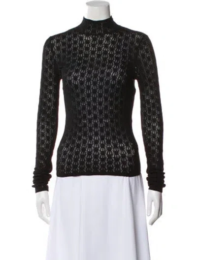 Pre-owned Sablyn Wool Mock Neck Sweater In Black