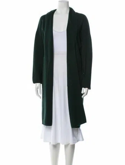 Pre-owned Sablyn Wool Open Front Sweater In Green