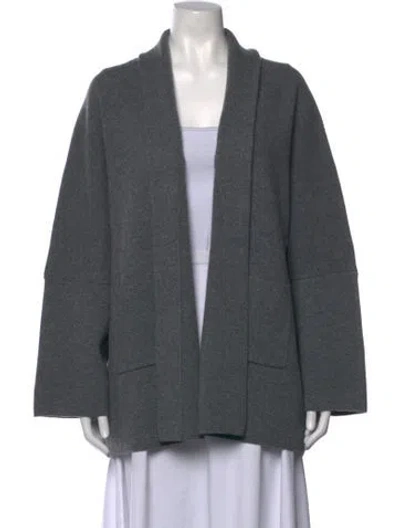 Pre-owned Sablyn Wool Open Front Sweater In Grey
