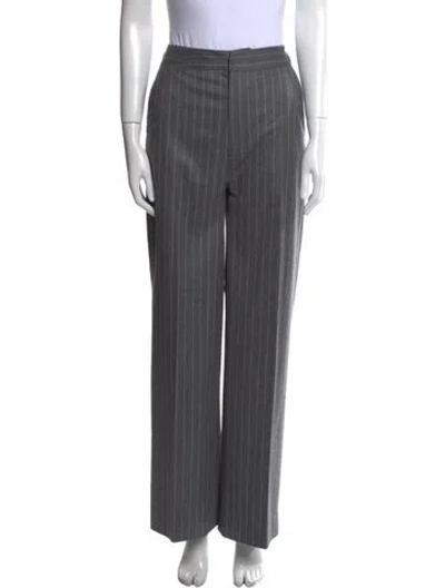 Pre-owned Sablyn Wool Wide Leg Pants In Gray