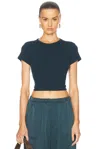 Sablyn Yael Cropped Crewneck Baby Tee In Compass