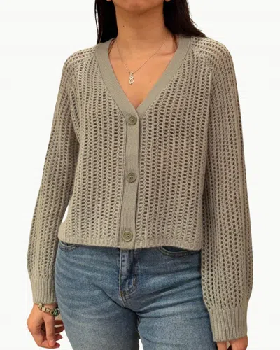 Sablyn Yasmeen Slouchy Cardigan In Eucalyptus In Gray