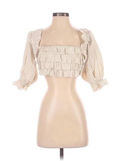 Pre-owned Sabo 3/4 Sleeve Blouse In White
