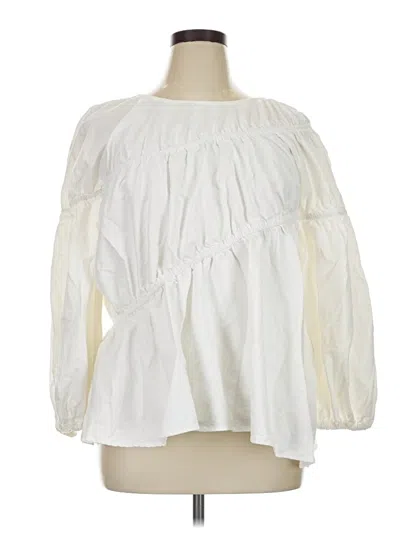 Pre-owned Sabo 3/4 Sleeve Blouse In White