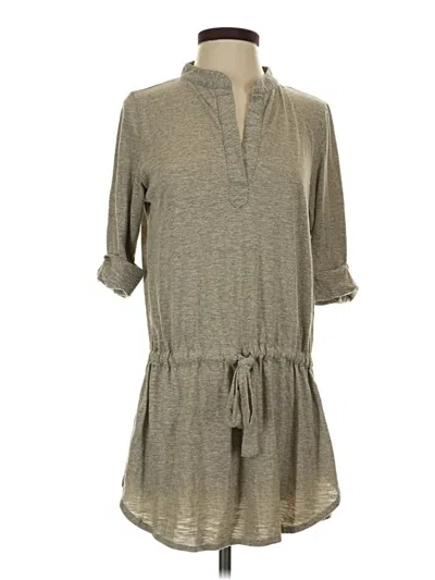 Pre-owned Sabo 3/4 Sleeve Top Gray Plunge Neckline Tops
