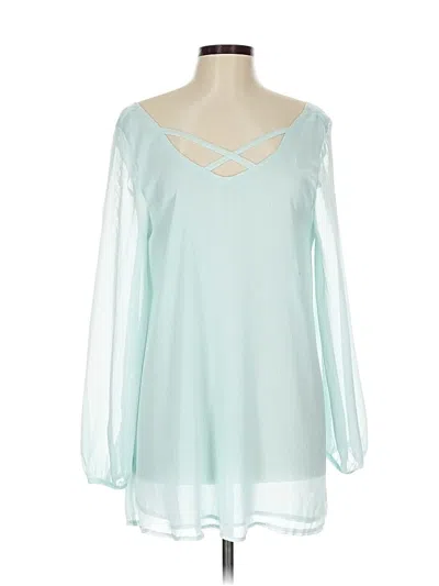 Pre-owned Sabo Long Sleeve Blouse In Green