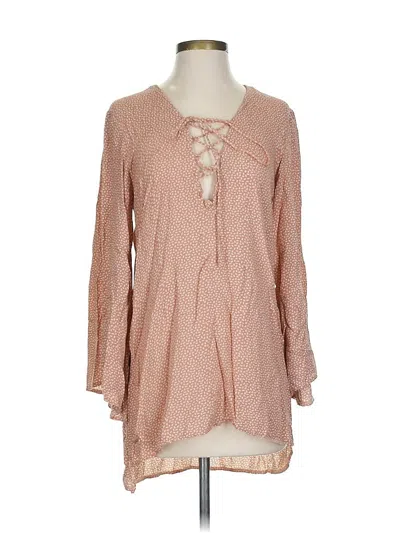 Pre-owned Sabo Long Sleeve Blouse In Pink