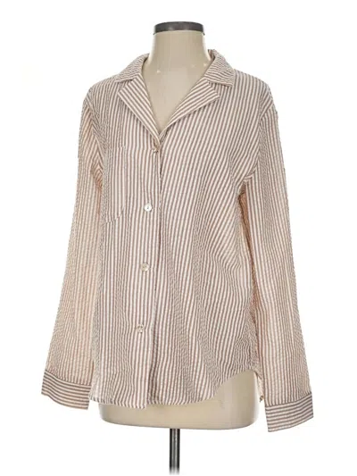 Pre-owned Sabo Long Sleeve Blouse In Tan