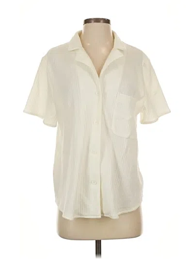 Pre-owned Sabo Short Sleeve Blouse In White