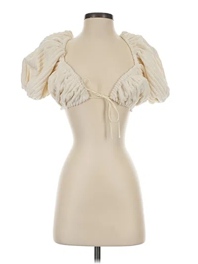 Pre-owned Sabo Sleeveless Blouse In Ivory