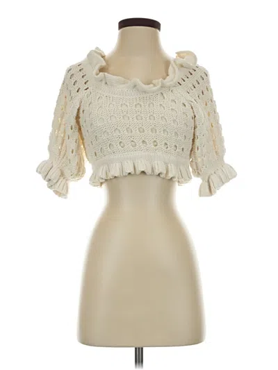 Pre-owned Sabo Sleeveless Blouse In Ivory
