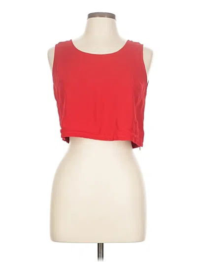 Pre-owned Sabo Sleeveless Top Red Boatneck Tops