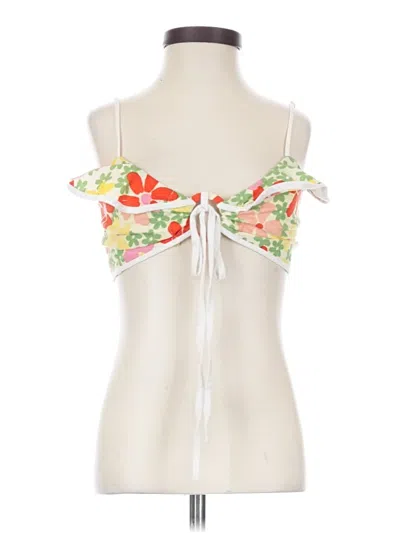 Pre-owned Sabo Tank Top Ivory Strapless Neckline Tops