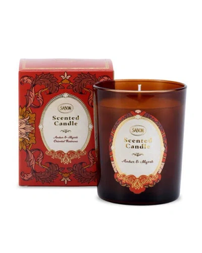 Sabon Candle Glass Patchouli Lavender Vanilla 230gr In Red