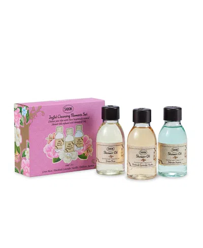 Sabon Delicate Jasmine, Patchouli Lavender Vanilla, Green Rose Shower Oil, (3x 50ml) In Transparent