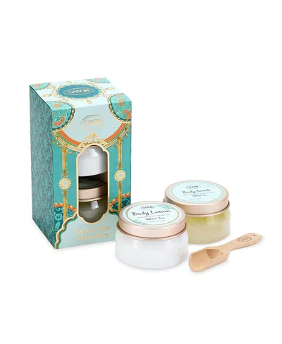 Sabon Majestic Gala Kit White Tea Body Scrub And Lotion