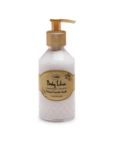 Sabon Patchouli Lavender Vanilla Body Lotion Bottle, 200ml In White