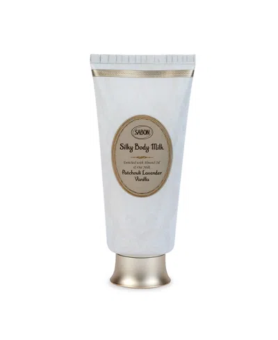 Sabon Patchouli Lavender Vanilla Siky Body Milk Tube, 200ml In White