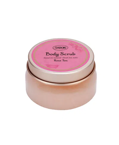 Sabon Rose Tea Pet Jar Body Scrub, 200ml In Pink