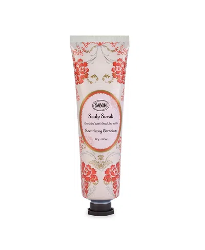 Sabon Vitalizing Geranium Hair Scalp Scrub Tube, 90gr In Transparent