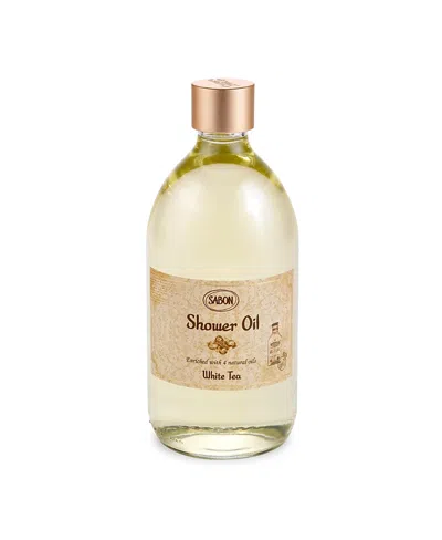Sabon White Tea Shower Oil, 500ml In Transparent