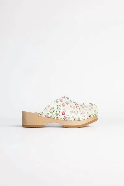 Sabot Youyou Kid's Yssa Print Clogs In Beige