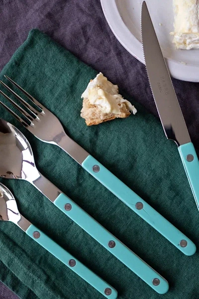 Sabre 4 Piece Bistro Flatware Set In Green At Urban Outfitters In Blue