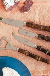 Sabre 4 Piece Wooden Aperitif Set In Brass At Urban Outfitters