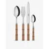 SABRE SABRE BAMBOO LIGHT BAMBOO-HANDLE 24-PIECES STAINLESS-STEEL CUTLERY SET